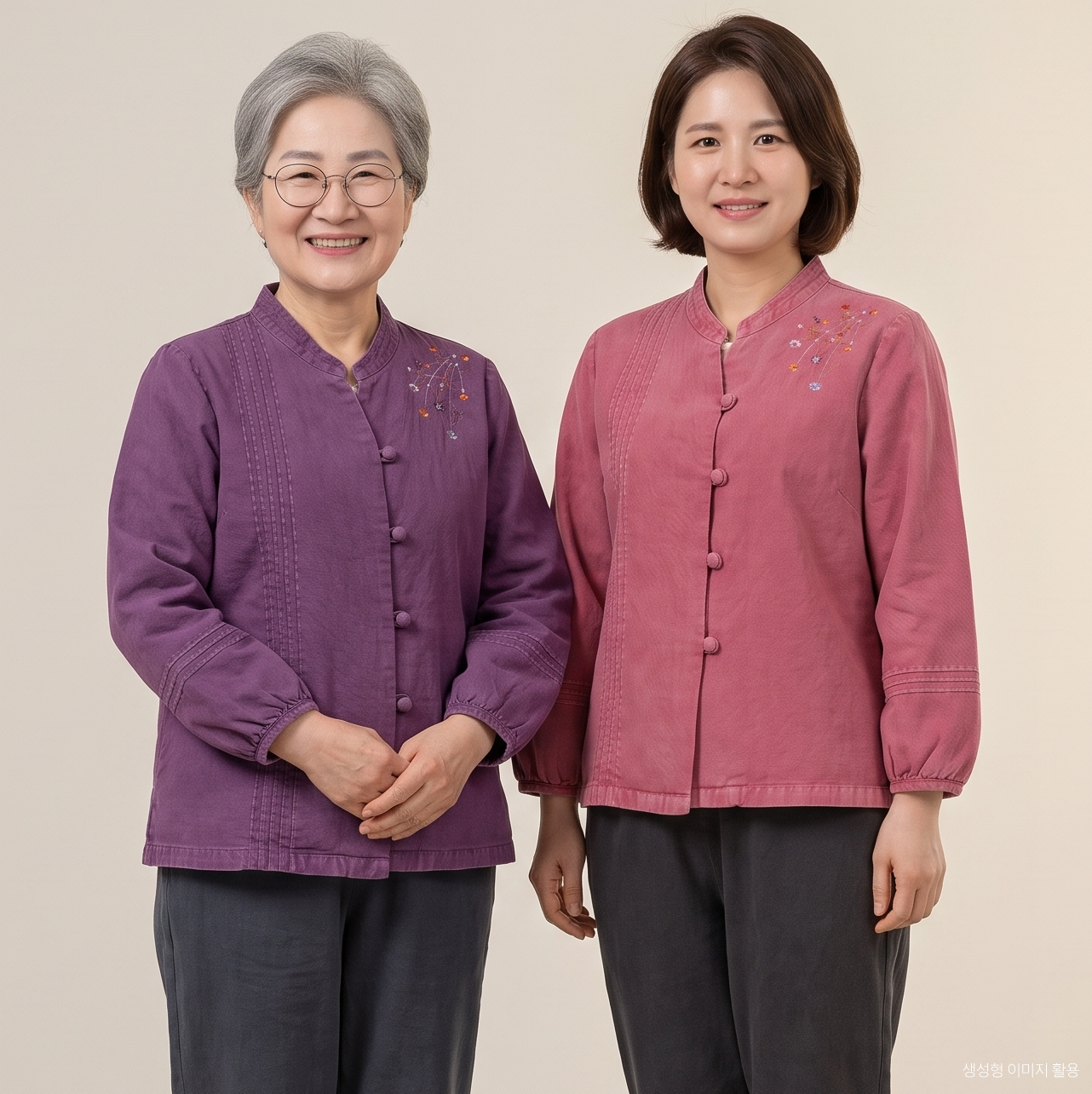 가1A04 어깨 자수 상하 세트