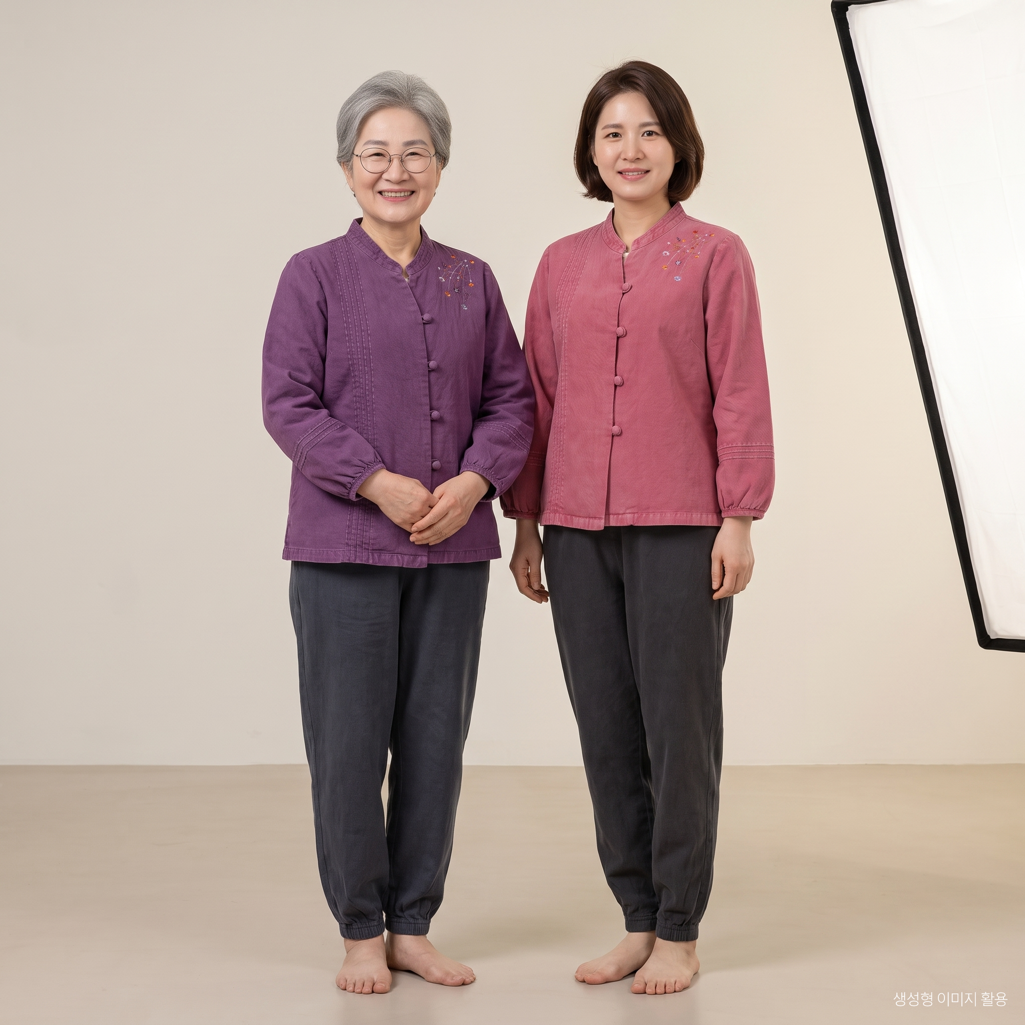 가1A04 어깨 자수 상하 세트