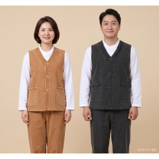 가1A45 포켓 사선 조끼 세트