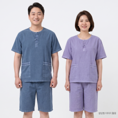 가1A47 라운드 반팔 상하 세트