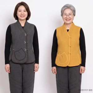가1A54 꽃누비 조끼 세트