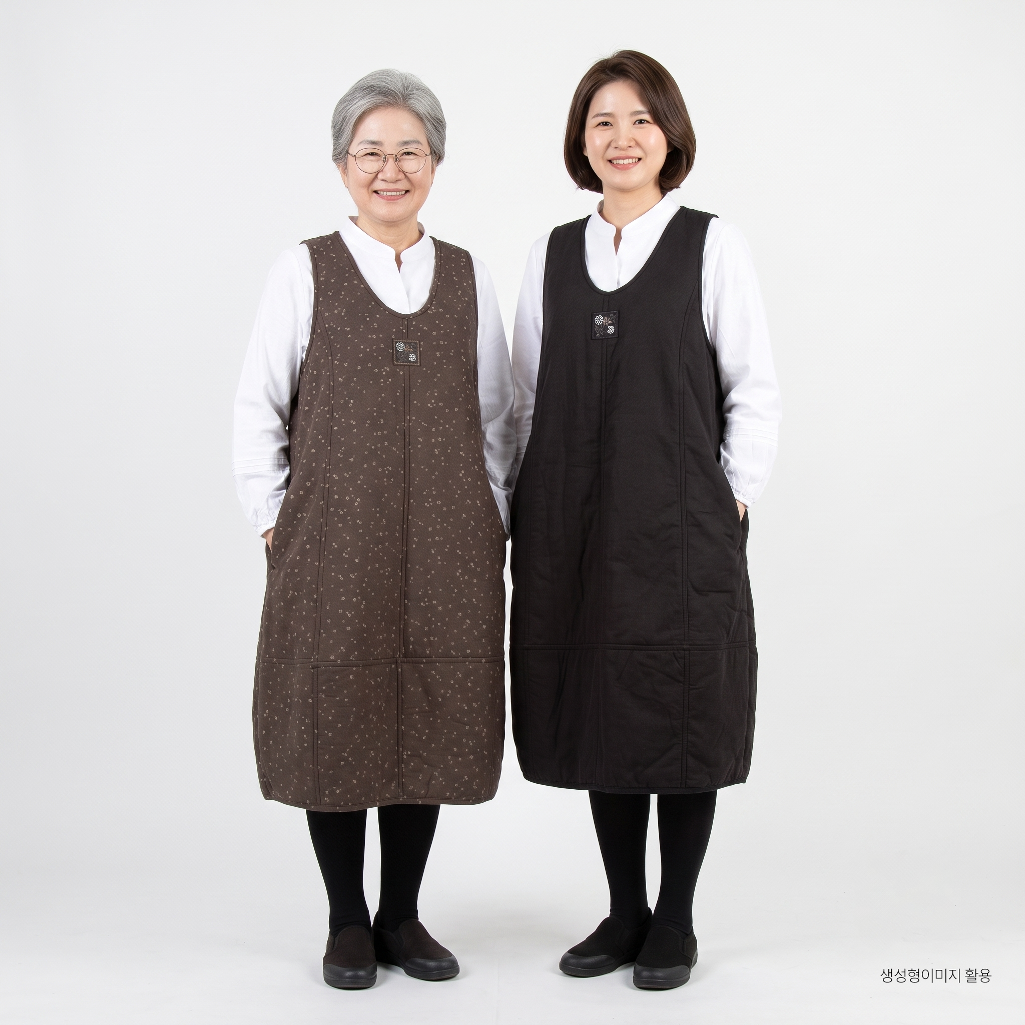 가1A55 누비 패딩 원피스